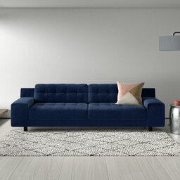 Habitat Hendricks Velvet 4 Seater Sofa - Ink Blue - thumbnail 2