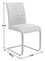 Argos Home Bronson Pair of Faux Leather Dining Chairs- Brown - thumbnail 2