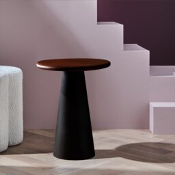 Habitat Collins Side Table - Black and Walnut - thumbnail 1