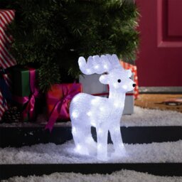 Argos Home Christmas Acrylic Reindeer Decoration - thumbnail 1