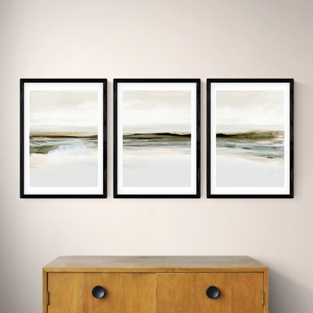 East End Prints Winter Landscape Black Frame Art Print - A3 - image 1