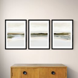 East End Prints Winter Landscape Black Frame Art Print - A3 - thumbnail 1