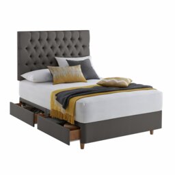 Silentnight Sassaria Small Double 4 Drawer Divan Bed - Slate Grey - thumbnail 2