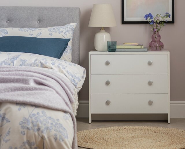 Argos Home Seville 3 Drawer Chest - White - image 1
