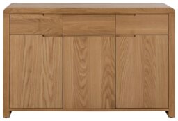 Julian Bowen Curve 3 Door 3 Drawer Sideboard - Natural - thumbnail 2