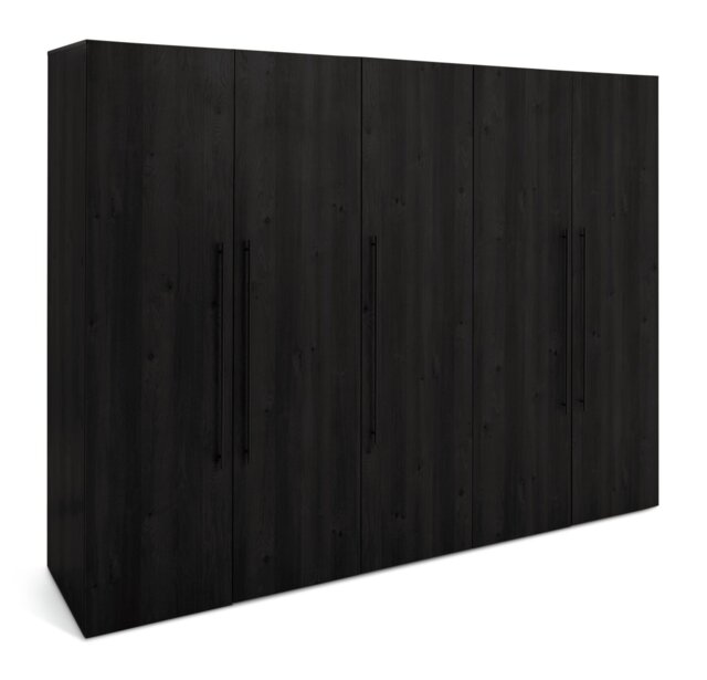 Habitat Atlas 5 Door Wardrobe - Black And Brown - image 1