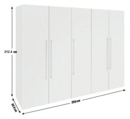 Habitat Atlas 5 Door Wardrobe - Black And Brown - thumbnail 2