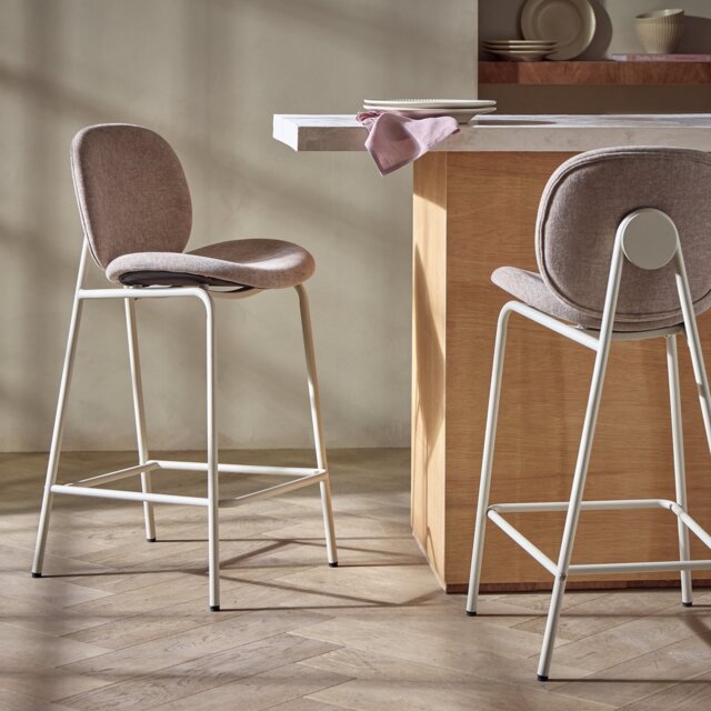 Habitat Oryn Fabric Bar Stool - Natural - image 1
