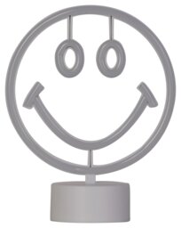 Searchlight Neon Effect Smiley Table Lamp - Yellow - thumbnail 2