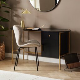 Habitat Jelly Bean 1 Drawer Office Desk - Black - thumbnail 2