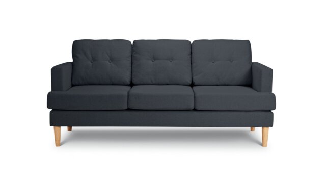 Habitat Joshua Fabric 3 Seater Sofa - Charcoal - image 1