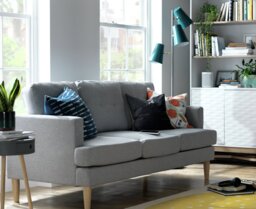 Habitat Joshua Fabric 3 Seater Sofa - Charcoal - thumbnail 2