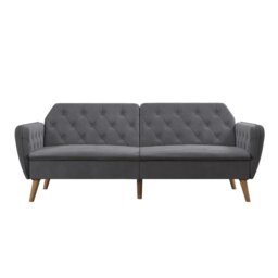 Novogratz Tallulah Velvet Clic Clac - Grey - thumbnail 2