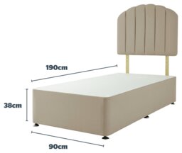 Silentnight Single Divan Bed Base - Sandstone - thumbnail 2