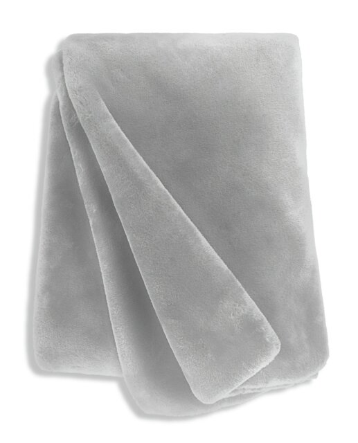 Habitat Faux Fur Throw - Dove Grey - 125x150cm - image 1