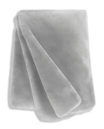Habitat Faux Fur Throw - Dove Grey - 125x150cm - thumbnail 2