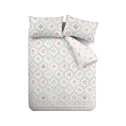 Catherine Lansfield Cameo Floral Green Bedding Set- Kingsize - thumbnail 2