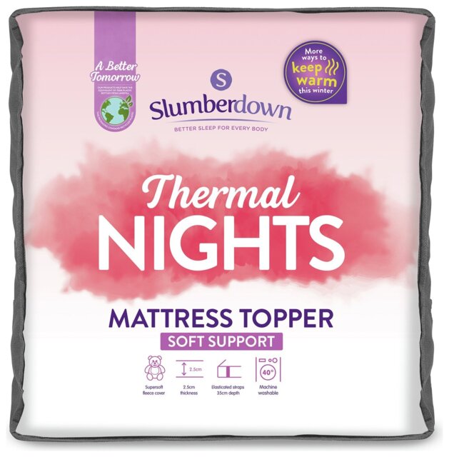 Slumberdown Thermal Nights 2.5cm Mattress Topper -Single - image 1