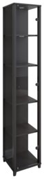 Argos Home Optima Narrow Display Cabinet with Light - Black - thumbnail 1