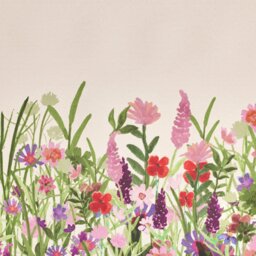 Argos Home Floral Garden Blackout Cream Roller Blind - 180cm - thumbnail 2