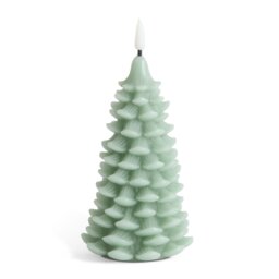 Habitat Light Up Wax Green Tree Christmas Decoration - thumbnail 2