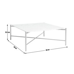 Habitat Elba Solid Marble Coffee Table - Brass - thumbnail 2
