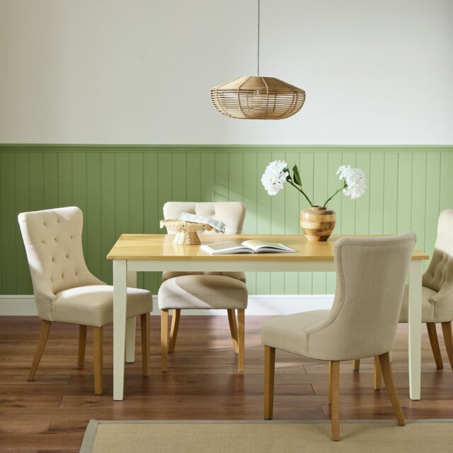 Argos Home Chicago Cream Dining Table & 4 Cream Chairs - image 1