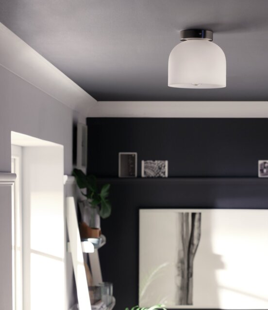 Argos Home Mirin Flush to Ceiling Light - Chrome - image 1