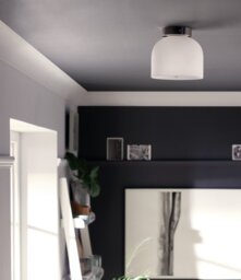 Argos Home Mirin Flush to Ceiling Light - Chrome - thumbnail 1
