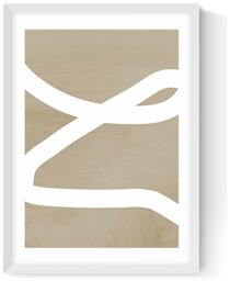 East End Prints Lines White Frame Art Print - A3 - thumbnail 1