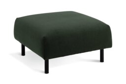 Habitat Julien Fabric Footstool - Dark Green - thumbnail 1