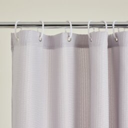 Argos Home Waffle Shower Curtain - Grey - thumbnail 2