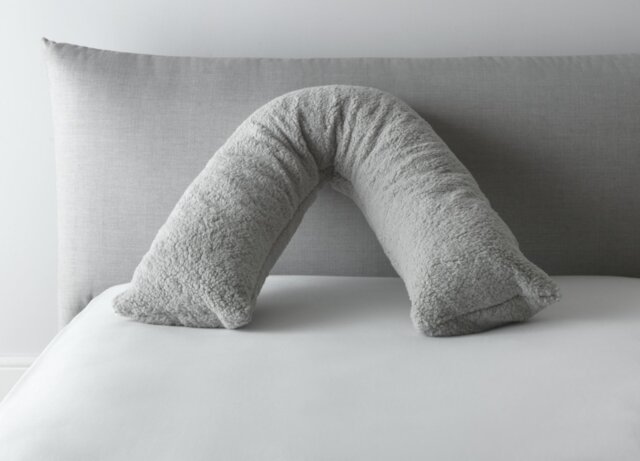 Habitat Fleece V Shaped Pillow Grey by Argos