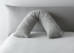Habitat Fleece V Shaped Pillow - Grey - thumbnail 2