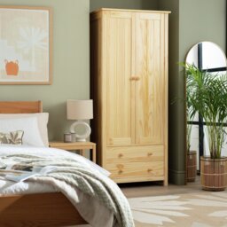 Argos Home New Scandinavia 2 Door 2 Drawer Wardrobe - Pine - thumbnail 1