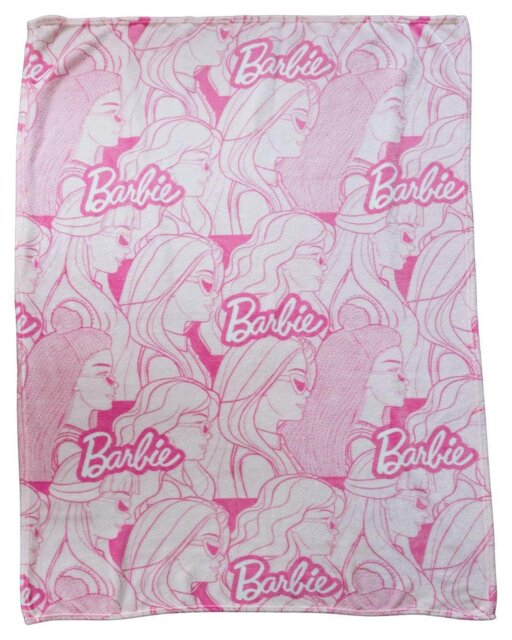 Barbie Kids Printed Flannel Throw - Pink - 150X100cm - image 1