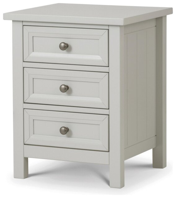 Julian Bowen Maine Wide 3 Drawer Chest - Dove Grey - image 1