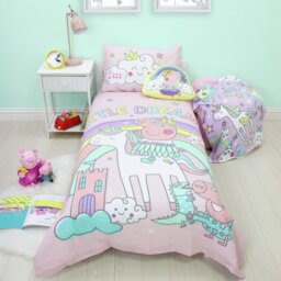 Peppa Pig Bedtime Panel Pink Kids Bedding Set - Toddler - thumbnail 1