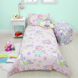 Peppa Pig Bedtime Panel Pink Kids Bedding Set - Toddler - thumbnail 2