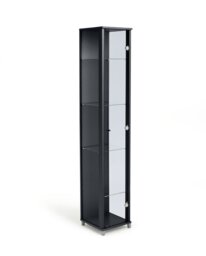 Argos Home 4 Shelf 1 Door Display Cabinet - Black - thumbnail 1