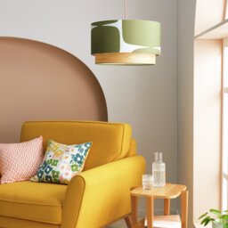 Habitat x Scion Green Lohko 2 Tier Lampshade - 45cm - thumbnail 1