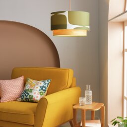 Habitat x Scion Green Lohko 2 Tier Lampshade - 45cm - thumbnail 2