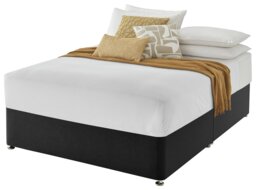 Silentnight Small Double Divan Bed Base - Charcoal - thumbnail 1