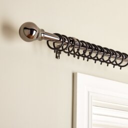 Argos Home Black Extendable Curtain Pole - 110cm - 300cm - thumbnail 1
