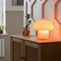 Habitat Origami Mushroom Paper Table Lamp - Yellow - thumbnail 2