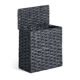 Argos Home Woven Toilet Roll Holder Storage Unit - Black - thumbnail 2