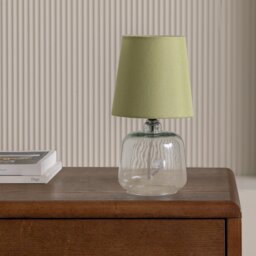 Argos Home Cabras Glass Table Lamp - Sage - thumbnail 1