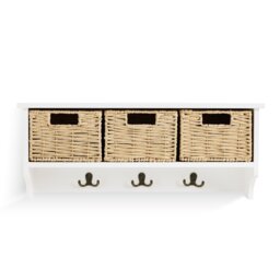 Argos Home Hallway Wall Shelf & Coat Rack with Storage Boxes - thumbnail 2