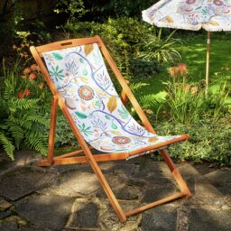 Habitat x Scion Folding Garden Deck Chair - Jackfruit Print - thumbnail 1