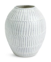 Habitat Ceramic Glazed Vase - White - thumbnail 1